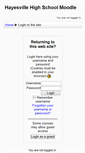 Mobile Screenshot of moodle.hayesvillehs.org