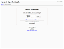 Tablet Screenshot of moodle.hayesvillehs.org